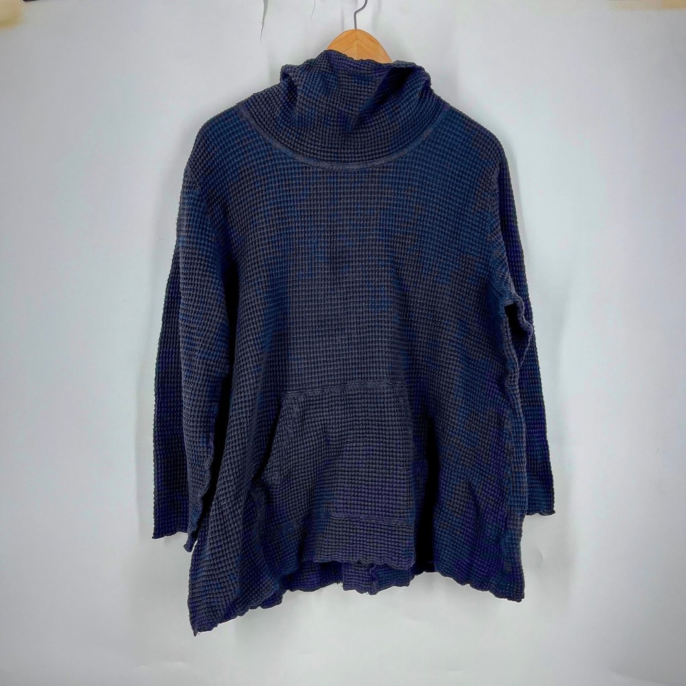 Focus Casual‎ Life Thermal Cowl Neck Pullover Sweater Kangaroo Pocket SZ L